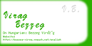 virag bezzeg business card